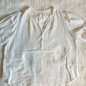 Lovestitch Ivory Textured Blouse